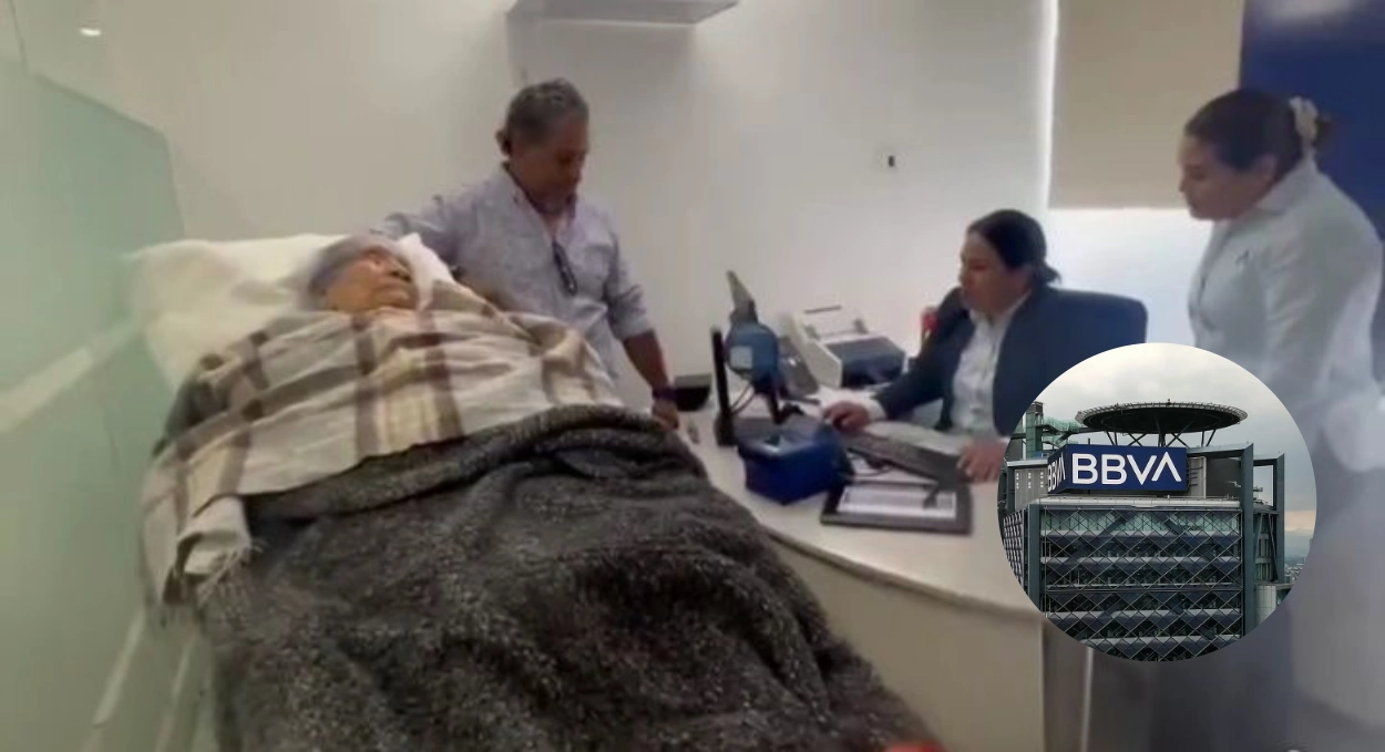 BBVA ofrece disculpas tras caso de adulta mayor llevada en camilla a sucursal en Oaxaca