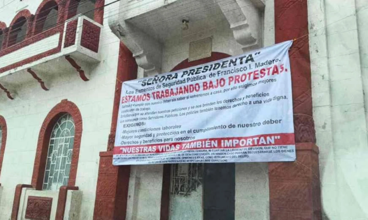 Policías de Francisco I. Madero trabajan bajo protesta; acusan abandono de alcaldesa en plena visita de Menchaca
