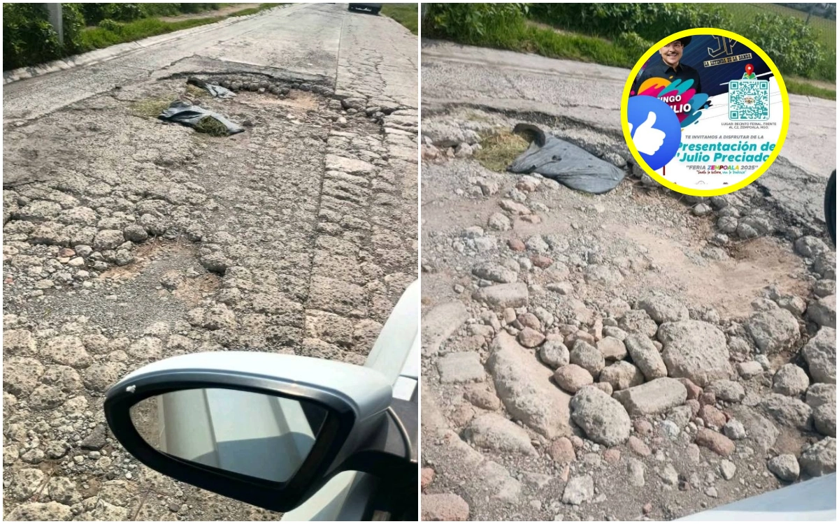 Vecinos del sur de Zempoala exigen bacheo y servicios, no conciertos millonarios