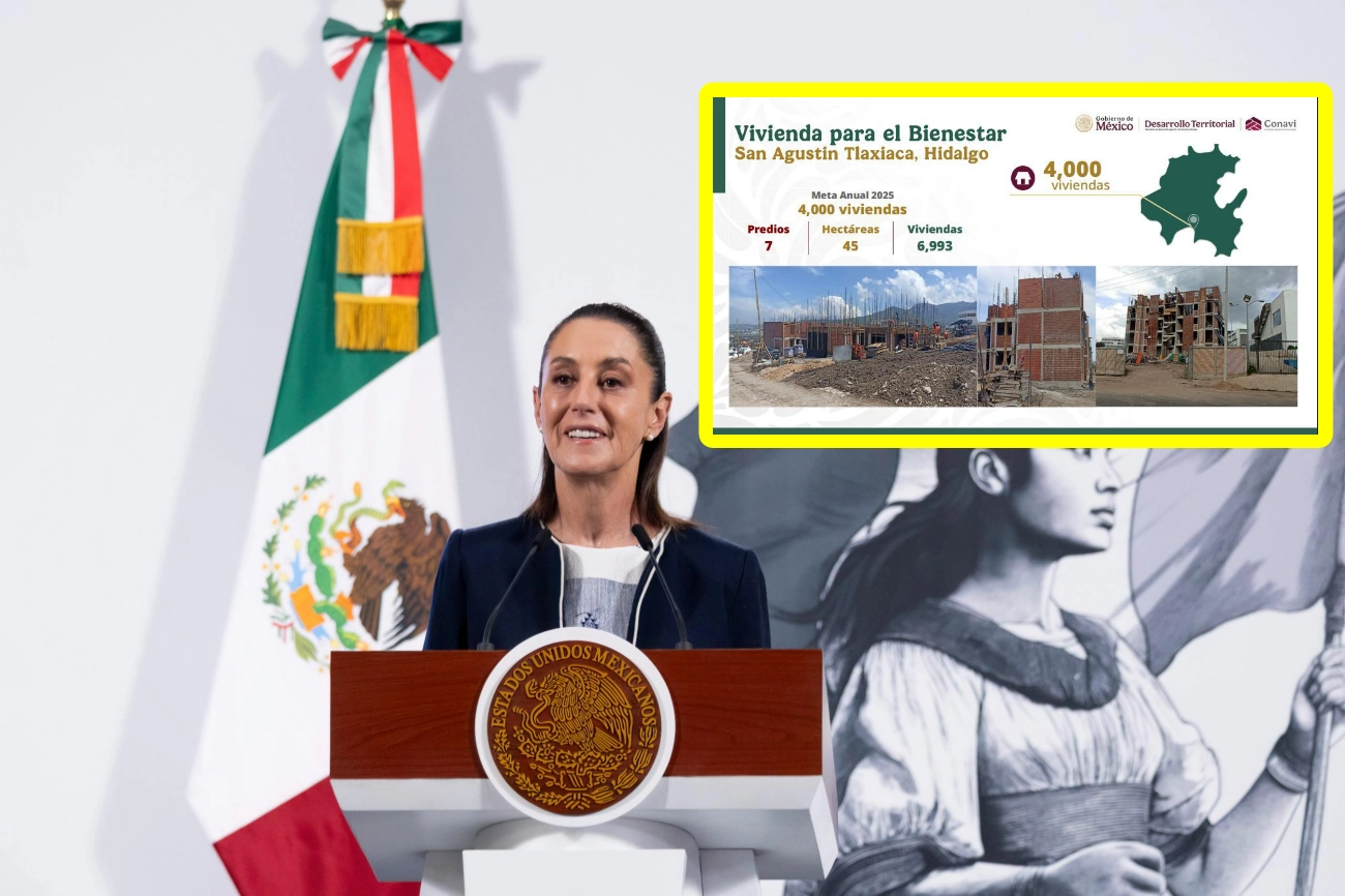 Obreros y maquinaria en construcción de viviendas sociales del programa federal