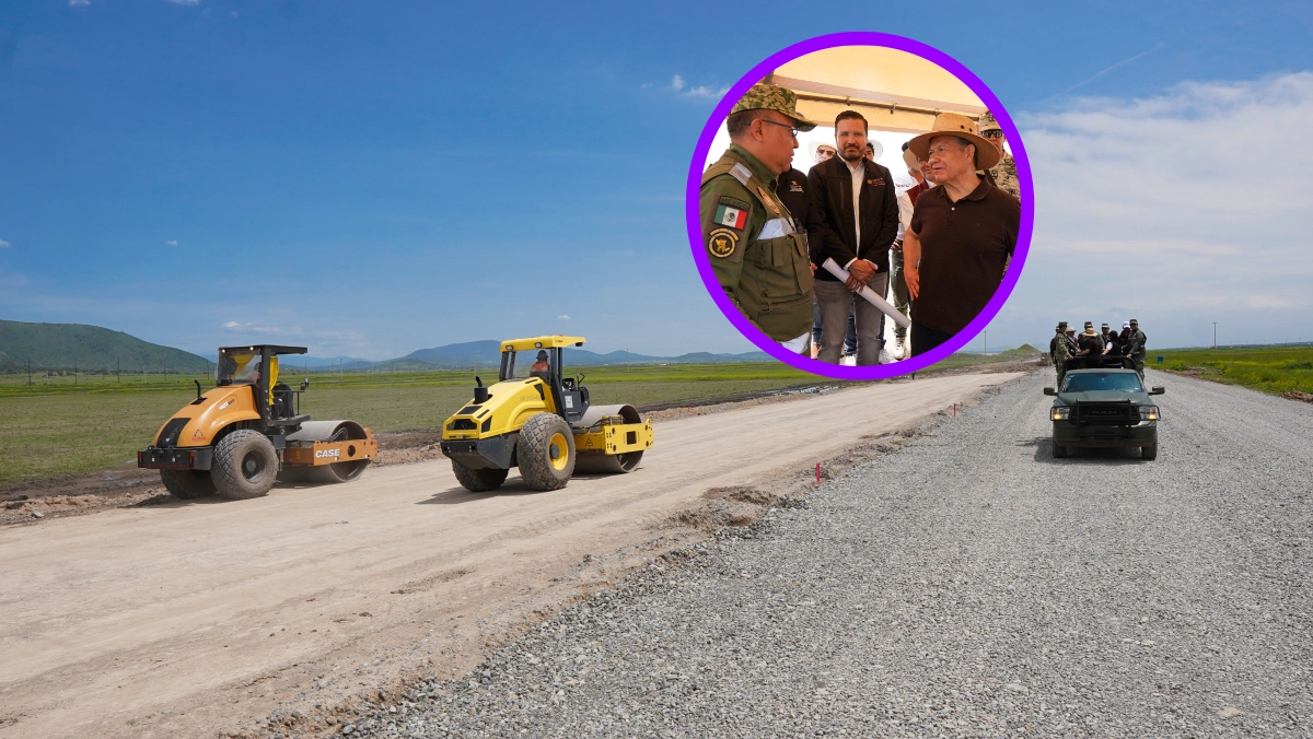 Menchaca recorre obras del tren AIFA-Pachuca en tramo clave