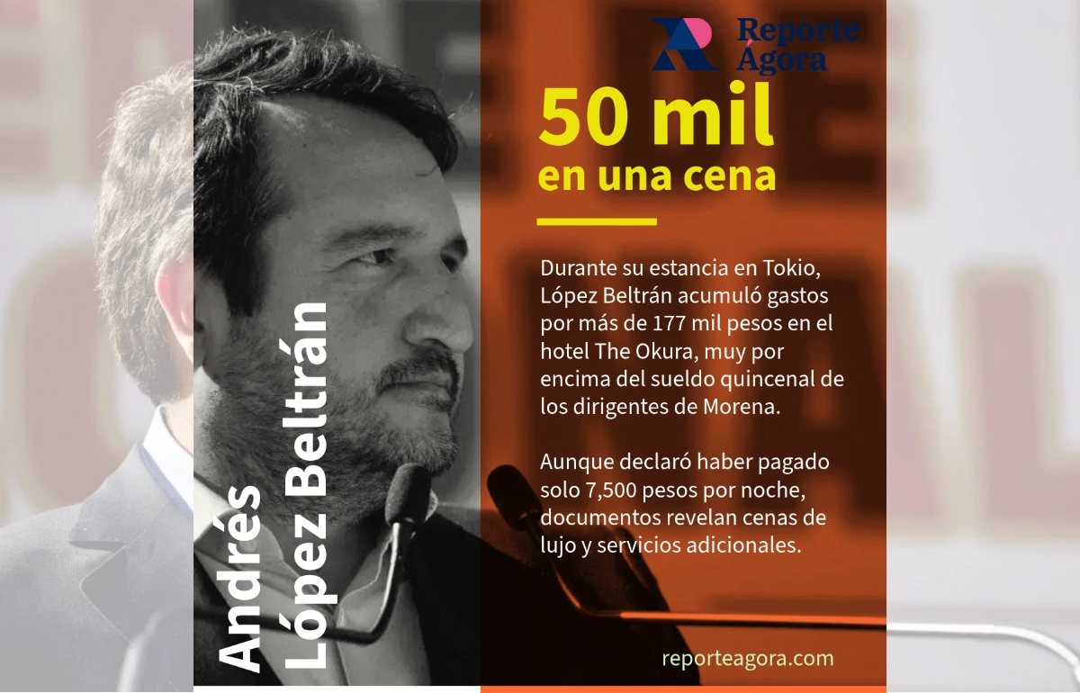 Facturas revelan lujos de Andy López Beltrán en Tokio