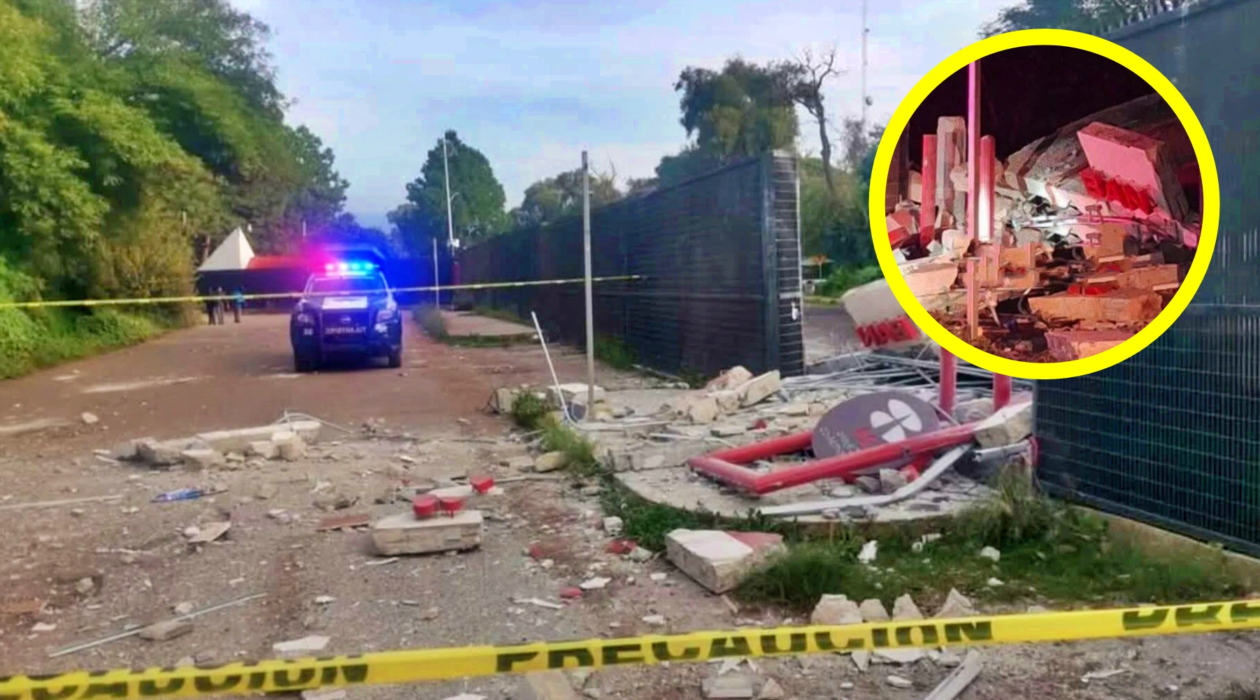 Explotan cajero de Banorte junto a la UAEH en Tulancingo: operativo y rastreo del vehículo