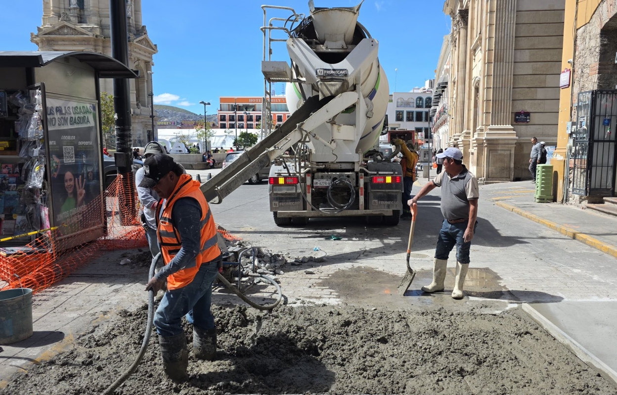 Calles del centro de Pachuca cerradas por rehabilitación vial hasta octubre