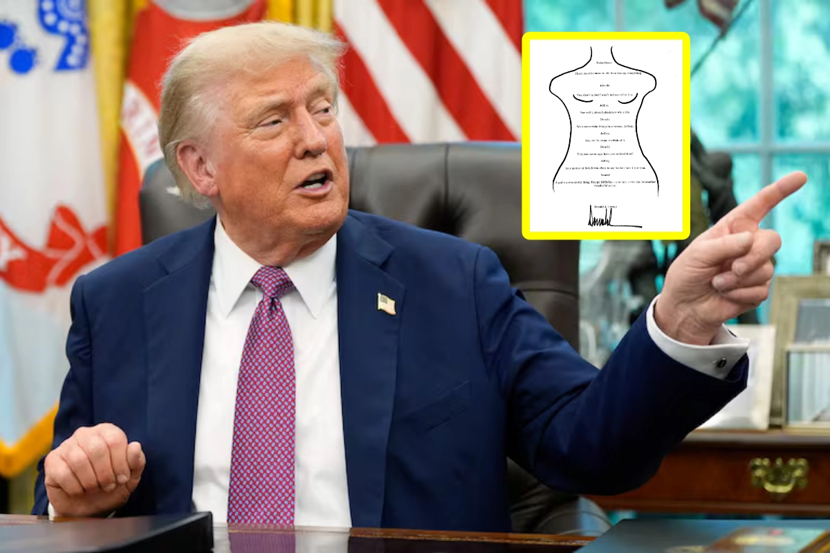 Carta atribuida a Donald Trump en el álbum de Epstein, difundida por el Congreso de EE. UU.