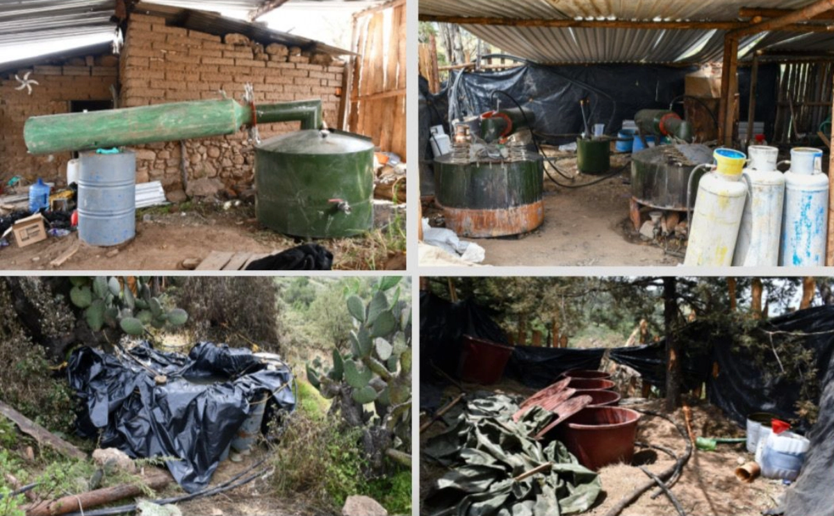 Narcolaboratorio en Cuautepec de Hinojosa: SSPH y Sedena aseguran químicos y equipo