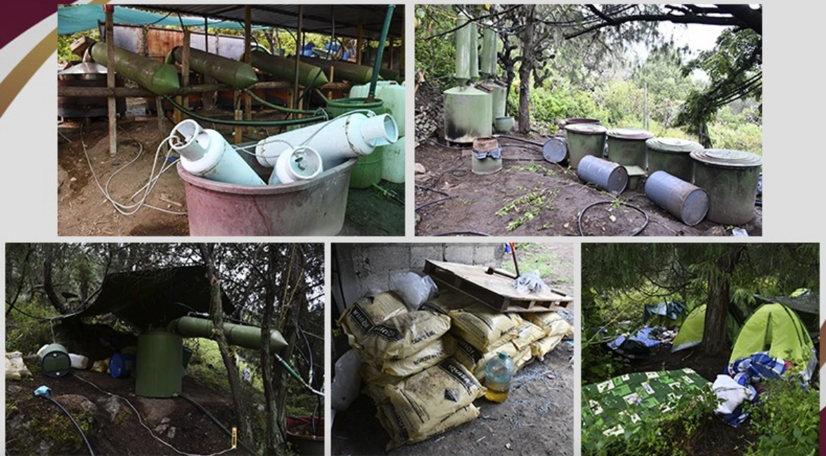 Cae narcolaboratorio en Acatlán: aseguran 52 mil dosis de cristal y armas largas