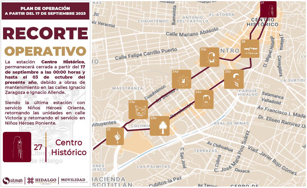 Tuzobús anuncia cierre temporal de la estación Centro Histórico por mantenimiento