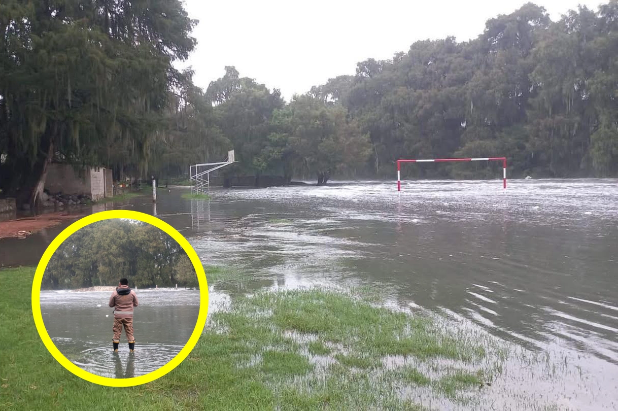Río Tula y Río Salado aumentan caudal; autoridades llaman a prevención en Tezontepec de Aldama.