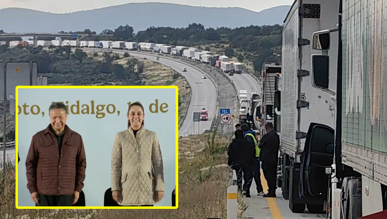 Bloqueo en el Arco Norte retrasa llegada de Claudia Sheinbaum a su Informe de Gobierno en Pachuca