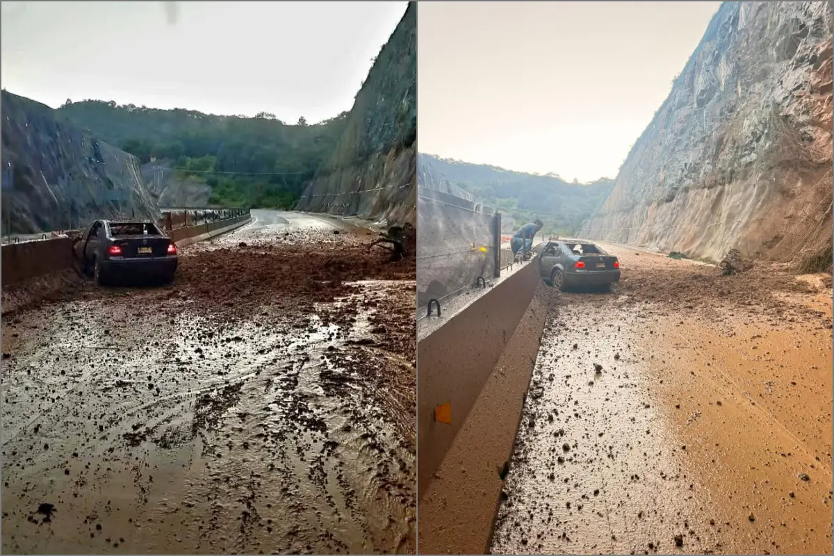 VIDEO: Derrumbe en la carretera Huasca–Real del Monte deja heridos y mantiene cerrada la circulación