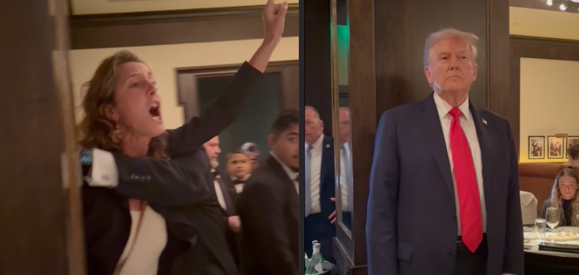 VIDEO: Trump es abucheado en restaurante; «Eres el Hitler de nuestros tiempos», le gritaron