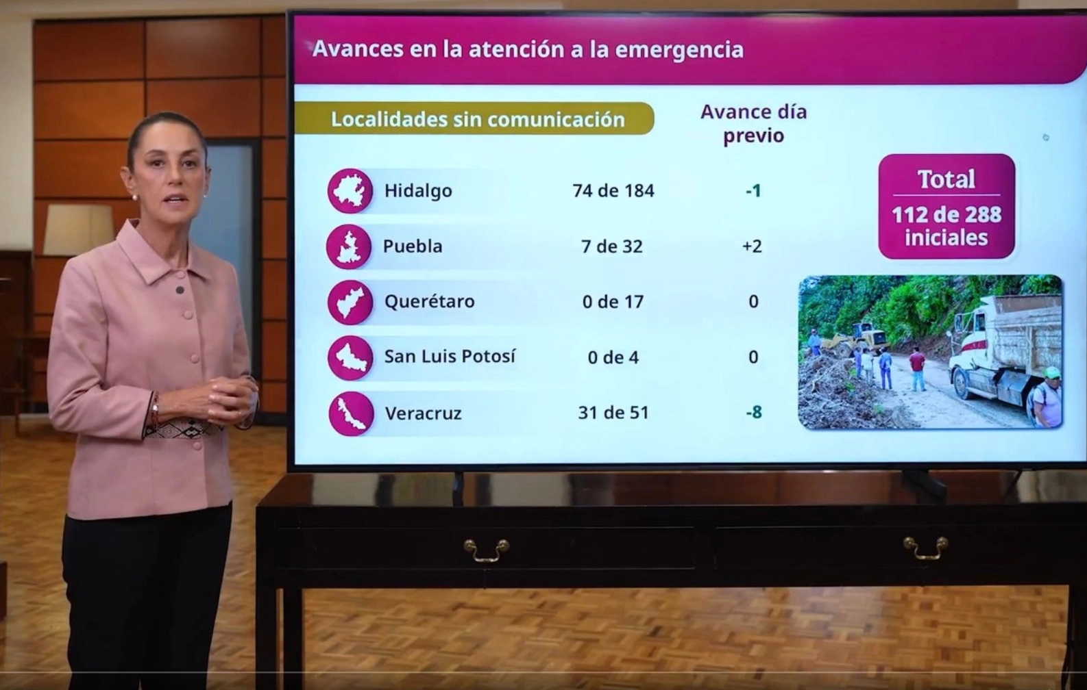Inicia entrega de apoyos por lluvias en Hidalgo: familias recibirán 20 mil pesos y empleos temporales