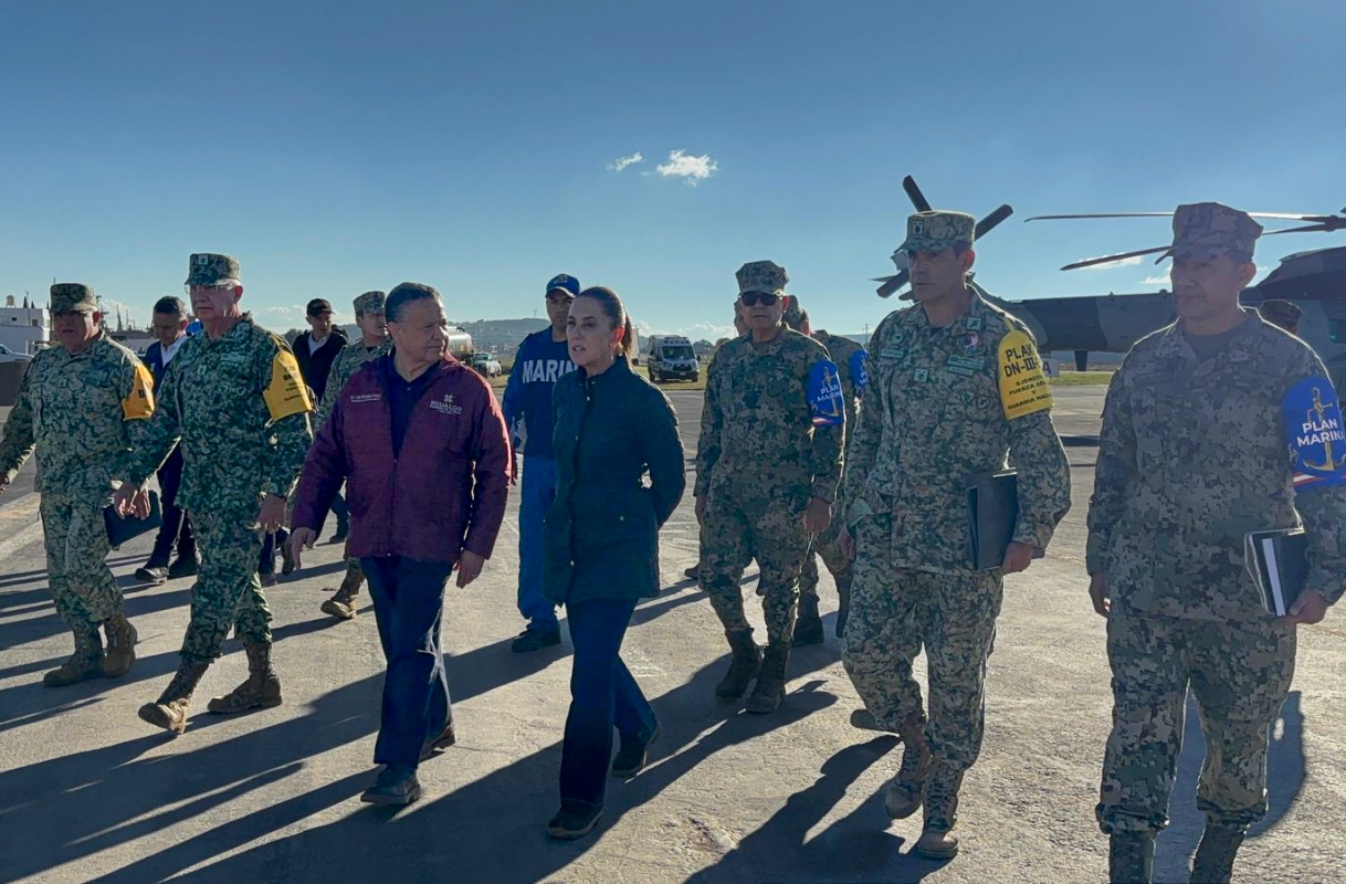 Claudia Sheinbaum llega a Hidalgo para coordinar apoyo tras las lluvias: “No vamos a dejar a nadie desamparado”