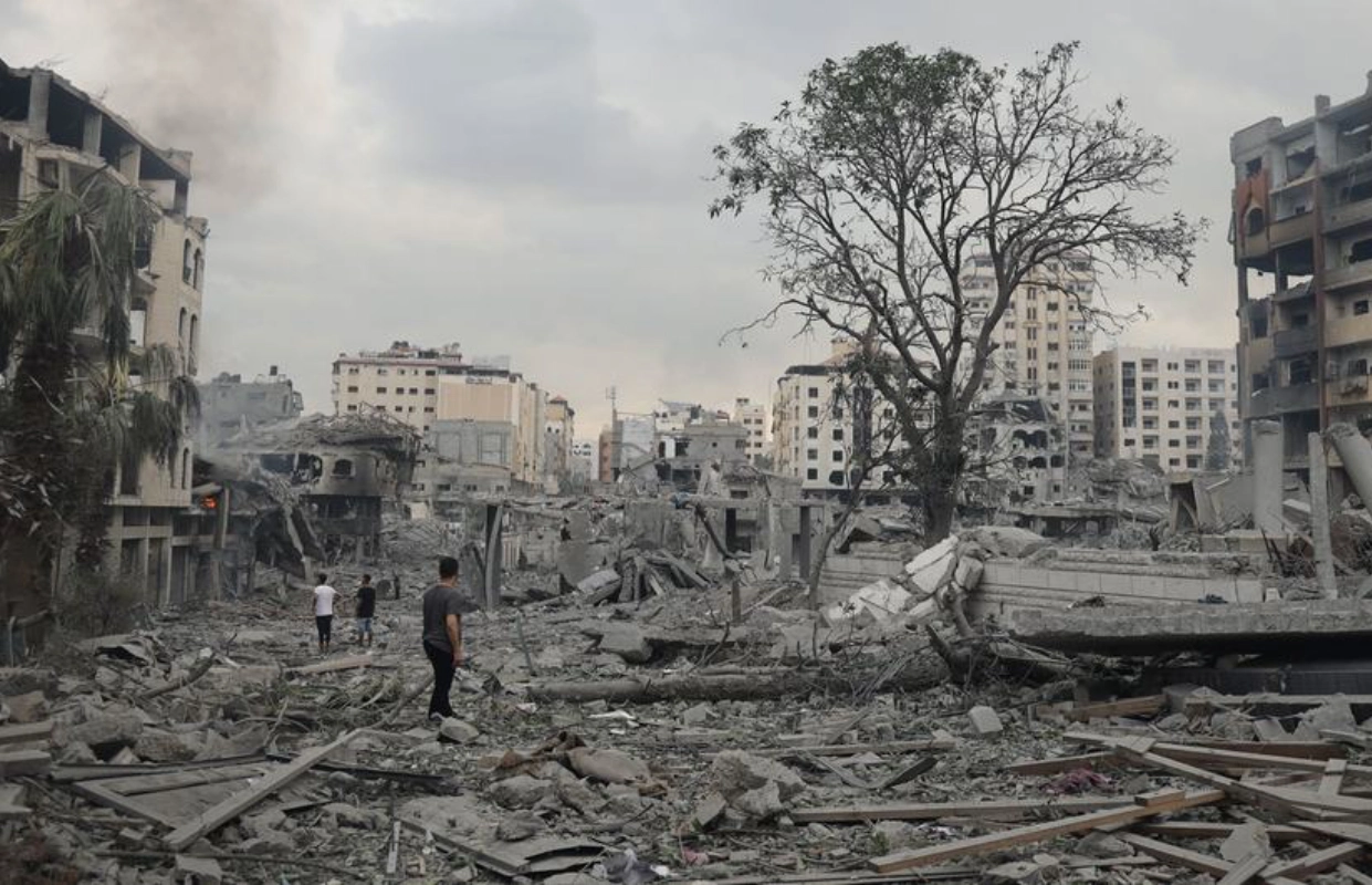 Zonas devastadas en Gaza tras los ataques israelíes más recientes