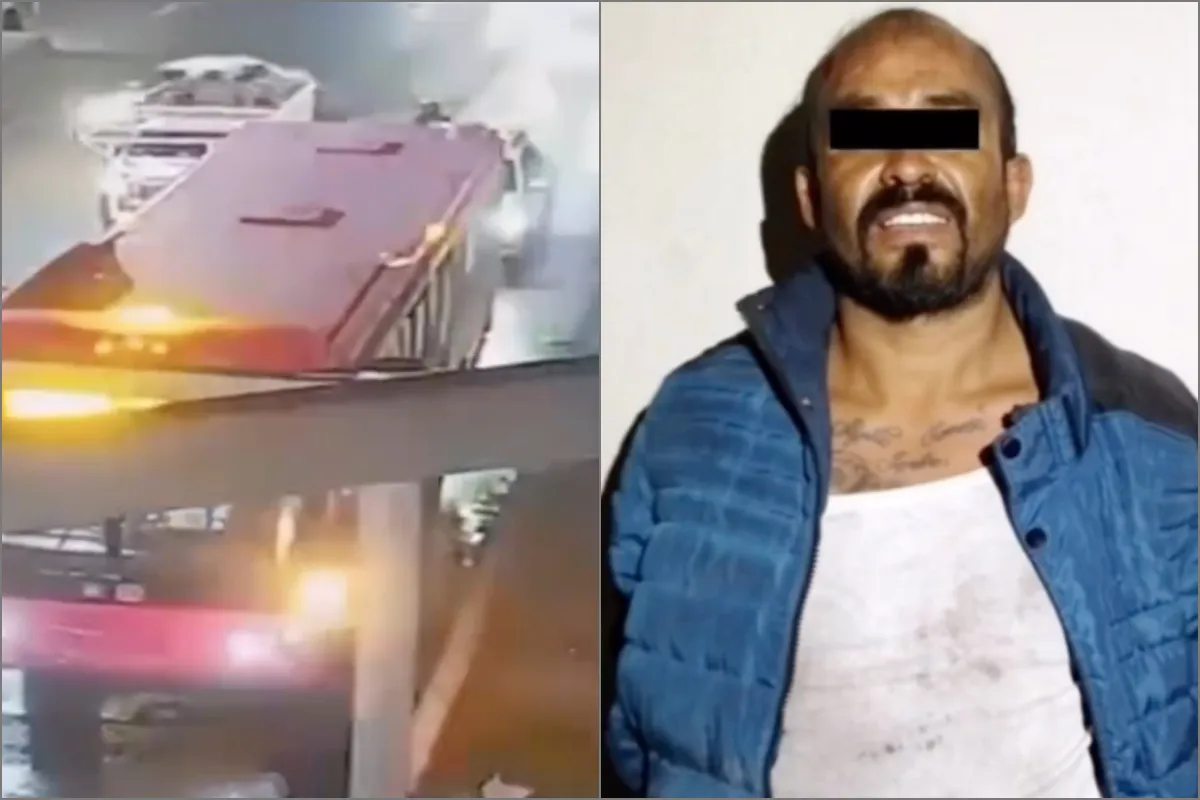 Hombre incendia unidad del Mexibús; chofer reacciona rápido y evita tragedia en Ecatepec