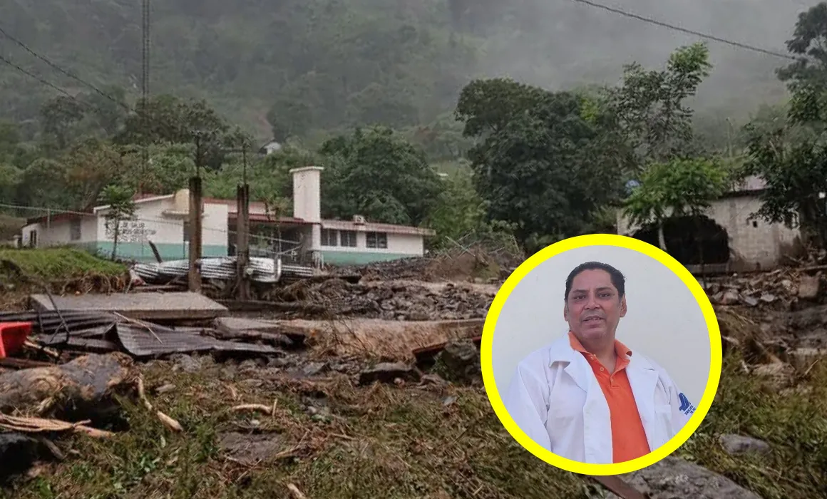 Hallan sin vida al Dr. Jaime Pérez Espinosa en San Bartolo Tutotepec; se quedó hasta el final en el Centro de Salud sepultado por el cerro