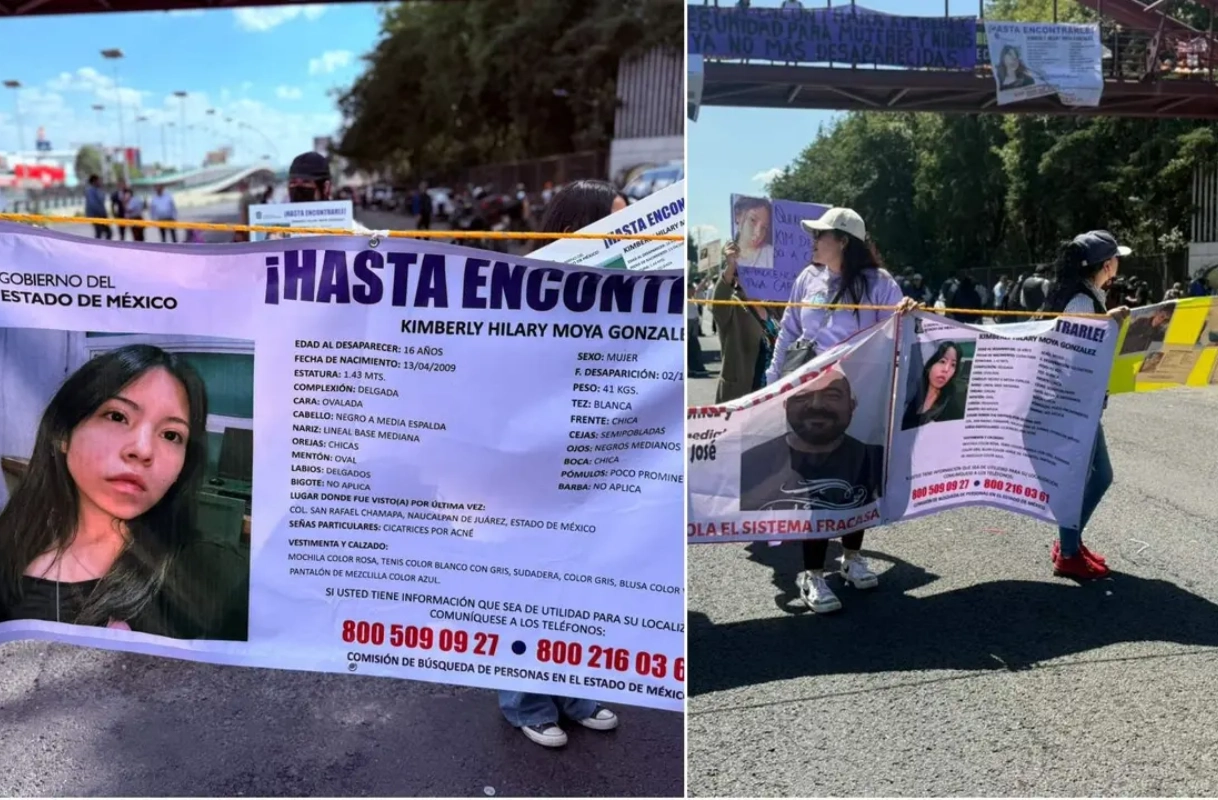 Bloqueo en Periférico Norte por desaparición de Kimberly Moya supera las 10 horas; hay dos detenidos