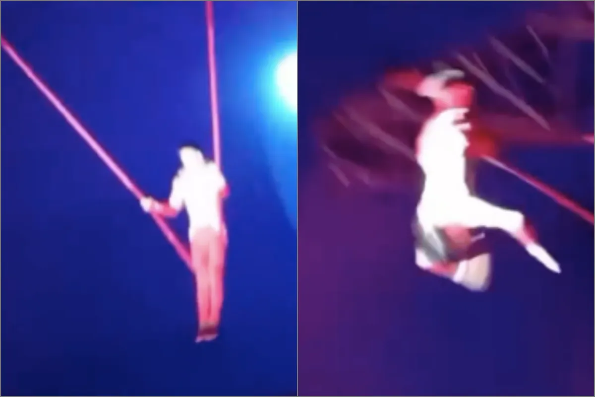VIDEO: Trapecista sufre grave accidente durante espectáculo de circo en Tizayuca