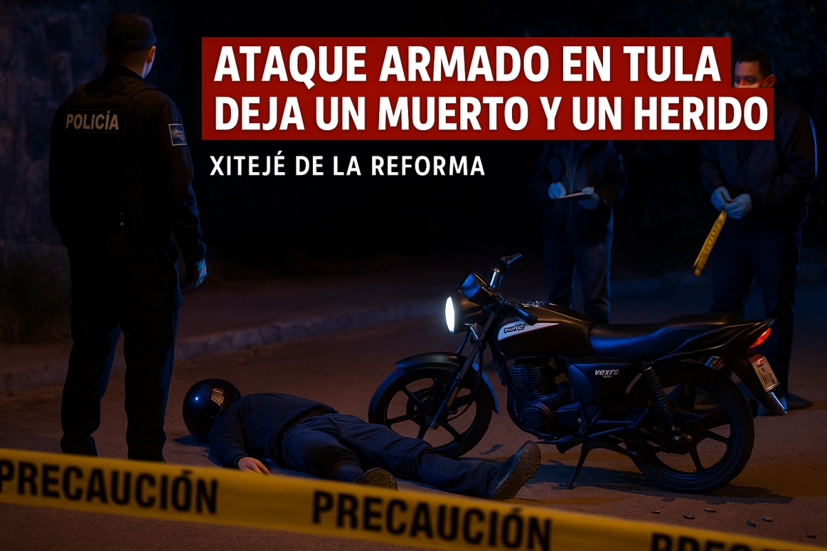 Ataque armado en Tula deja un muerto y un herido en Xitejé de la Reforma