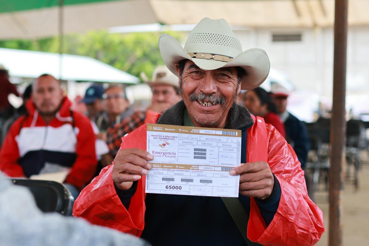 Inicia segunda entrega de apoyos para familias damnificadas por las lluvias extraordinarias en Hidalgo